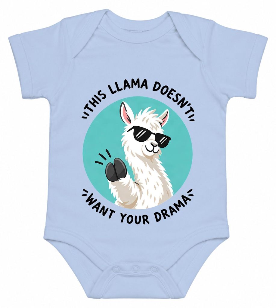 Esta camiseta para bebé con estampado de alpaca dice: "Esta Imagen del producto 