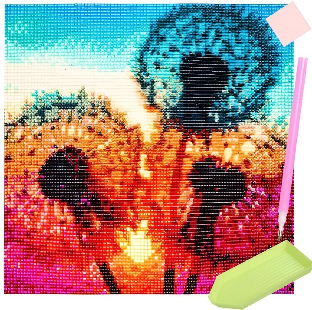 5D Diamant-Stickerei Mosaik Pusteblumen, 30x30 cm, Gewicht Produktbild 