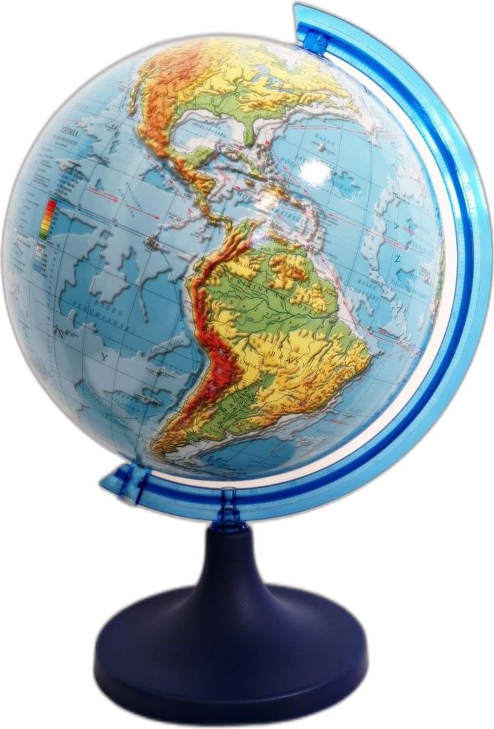 Zachem Physical Globe 3D 25 Cm - Carte du monde, étude de Image du produit 