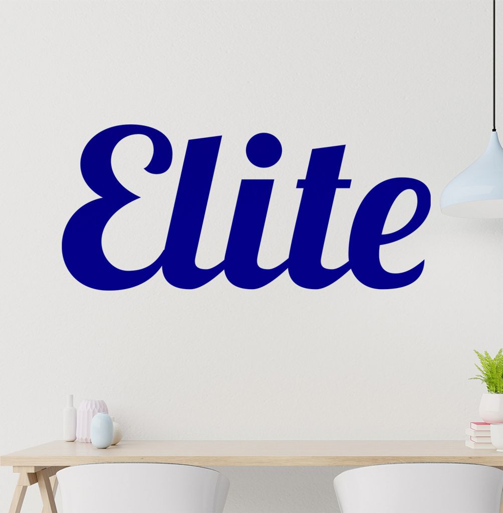 Elite Wandtattoo in 6 Größen - Wandaufkleber Wall Sticker - Dekoration, Küche, Wohnzimmer, Schlafzimmer, Badezimmer