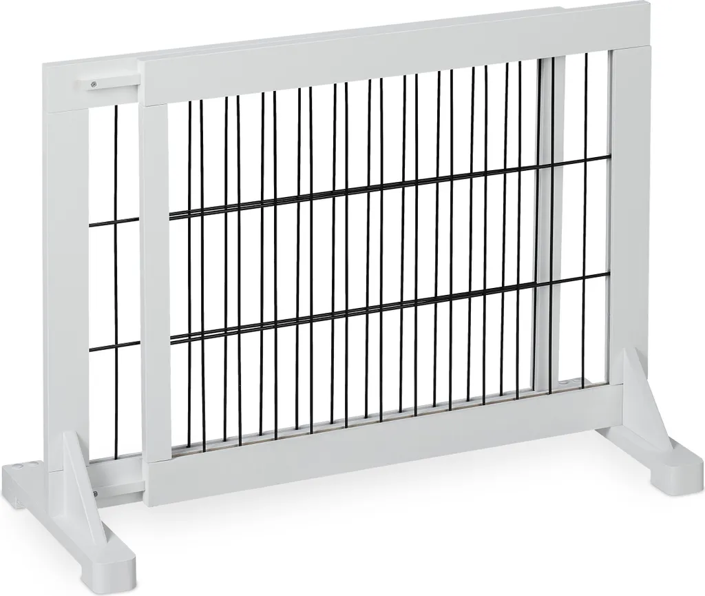 Clôture de protection extensible pour chien et chiot blanche Relaxdays