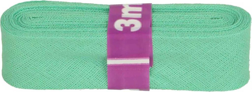 Schrägband 3m x 20mm Baumwolle gefalzt 60 Farben Einfassband Saumband