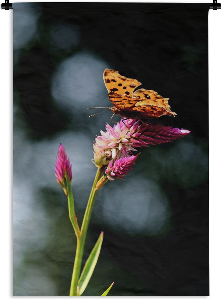 MuchoWow Wandteppich Wandbehang Schmetterling - Blumen - Insekten 120x180 cm Tapisserie Dekoration Wandtuch - Schlafzimmer - Dekorationen für da...