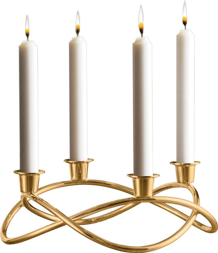 Georg Jensen - SEASON Kerzenständer, vergoldet Produktbild 