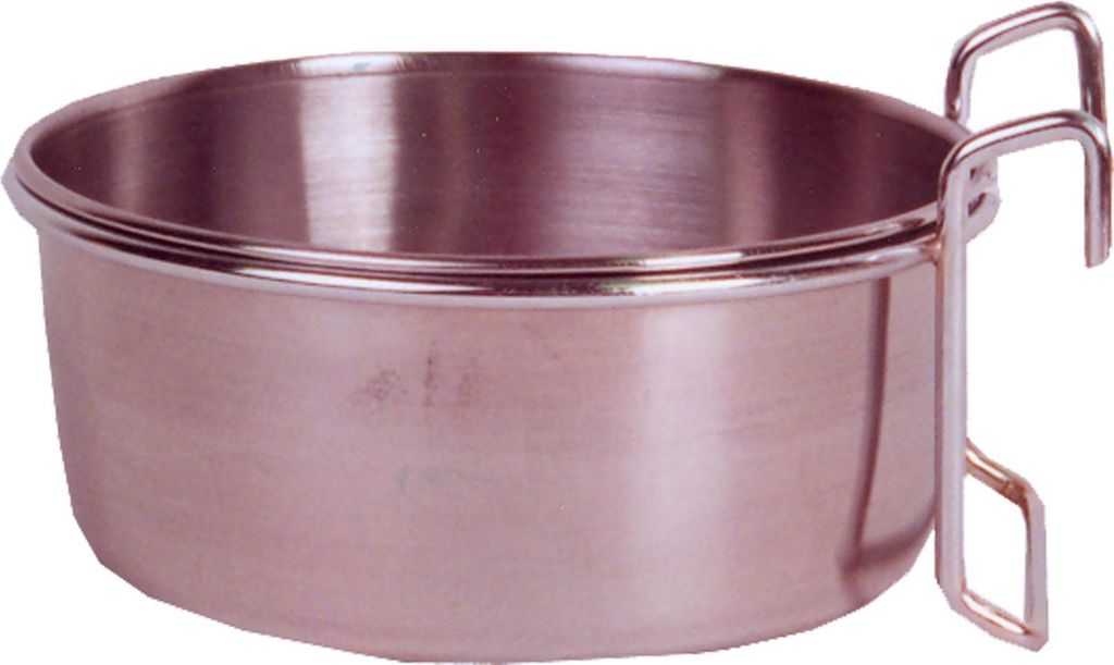 Futternapf für Haustiere aus Edelstahl mit Halter, 15 cm Durchmesser, 950 ml