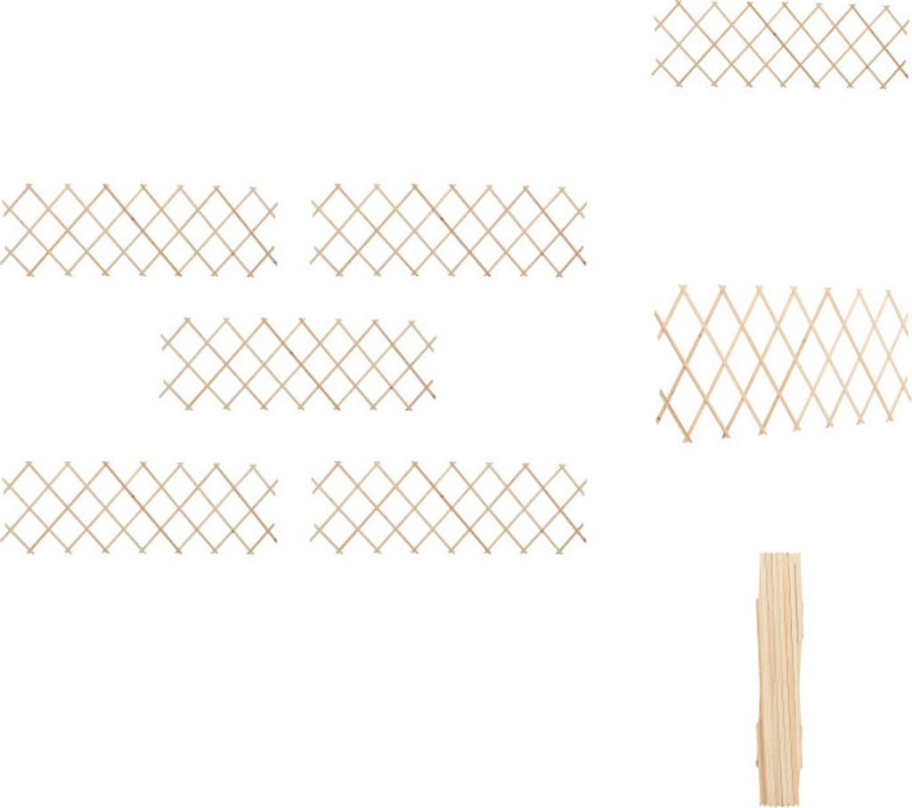 vidaXL Scherenzaun 5 Stk. Tannenholz 180x60 cm - Zaunfelder