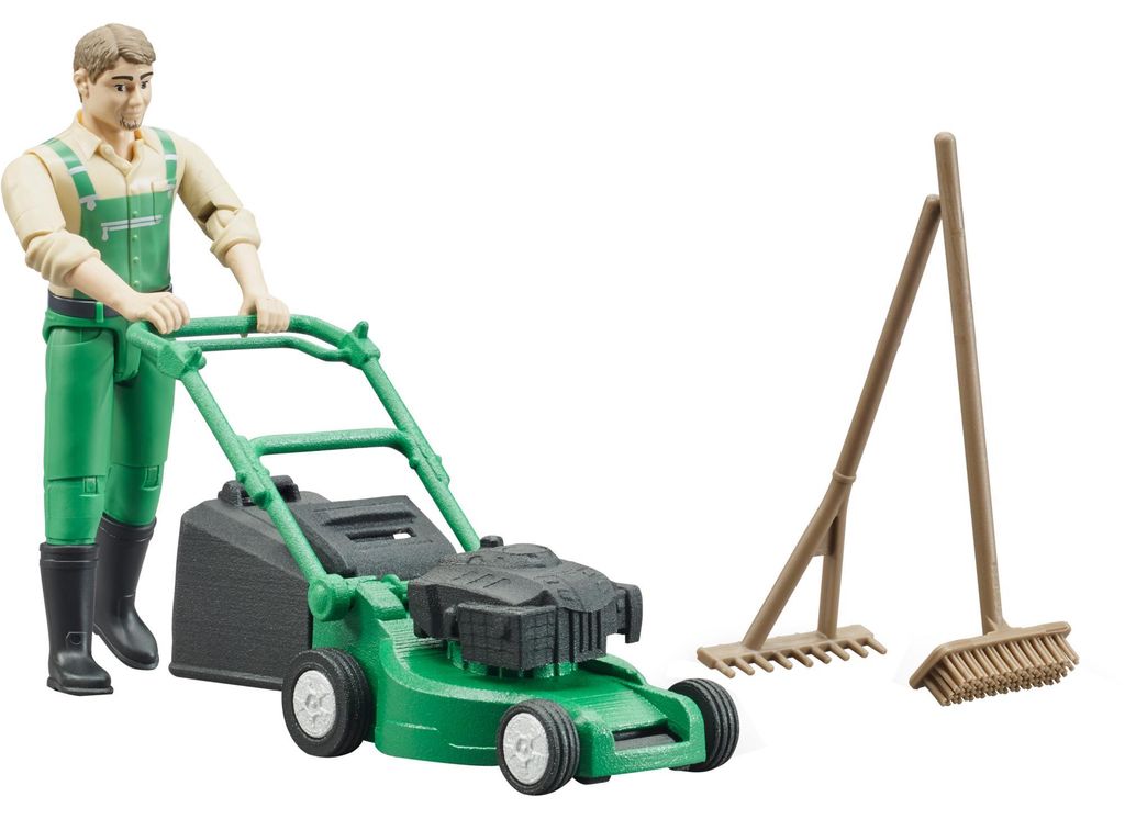 Loisirs - jardinier du monde entier avec tondeuse et outils Image du produit 