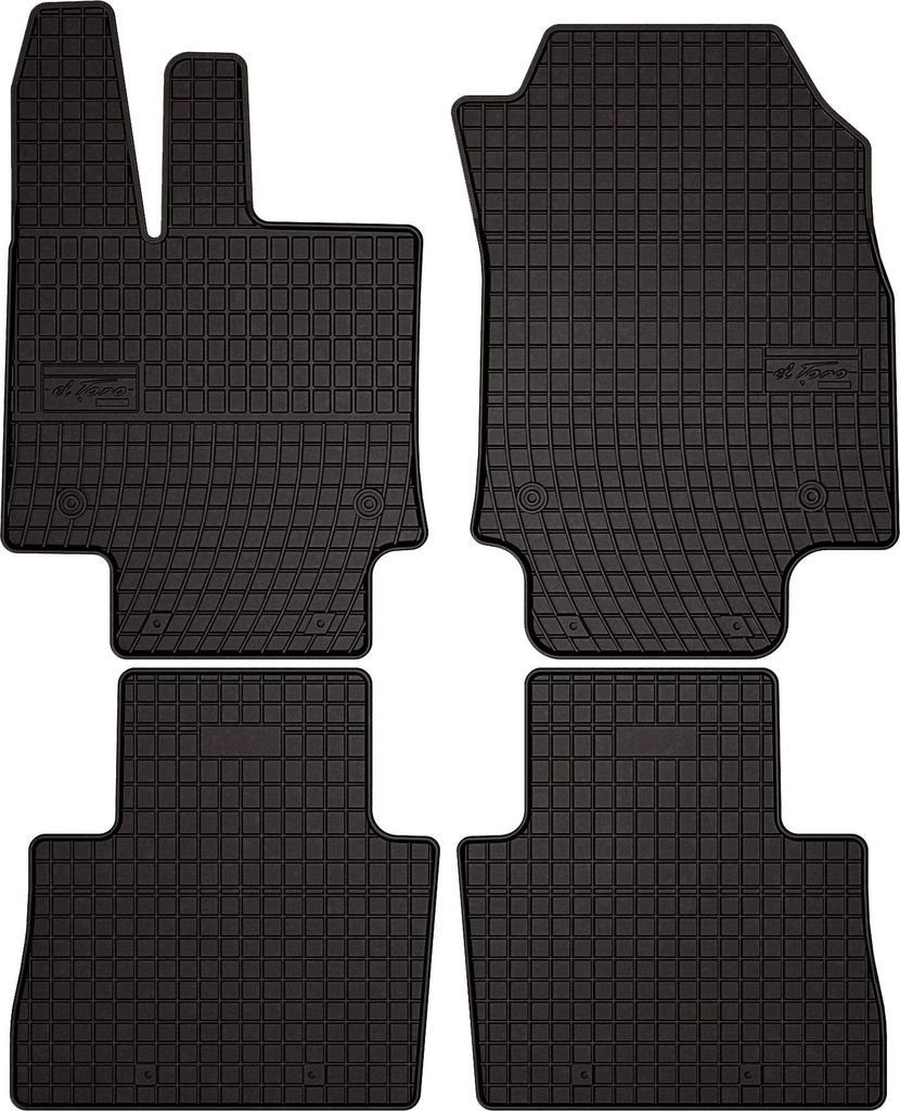 Gummifußmatten passend für Lexus NX II PHEV (SUV, Bj. 2021-) – schwarz, passgenau, mit Befestigungen set 4 Stk. - Gummi-Automatten