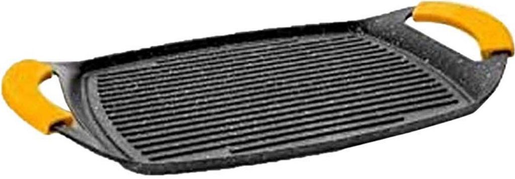 Ibili Basic Stone 47x29 Cm Geriffelte Grillpfanne Gelb Gelb One Size