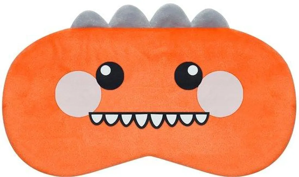 Masque de sommeil dinosaure orange contre la lumière, confort garanti