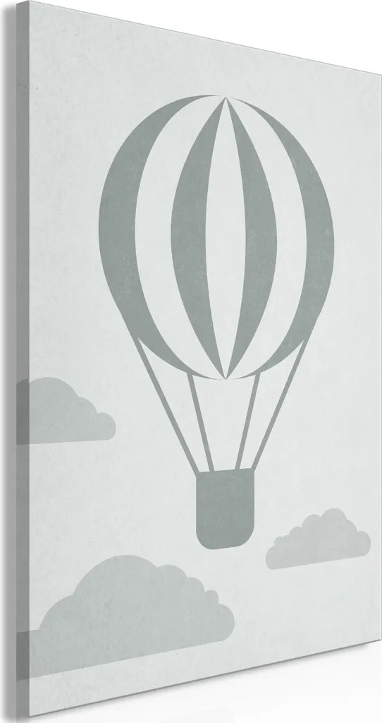 Quadro su tela - Viaggio in mongolfiera (1 parte) verticale 40x60 cm per bambini e-A-0128-b-a