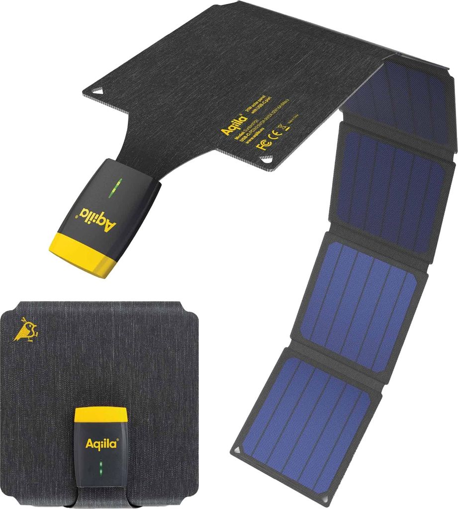 AQIILA Solarpanel Sunbird P21, 21 W, USB-C, schwarz