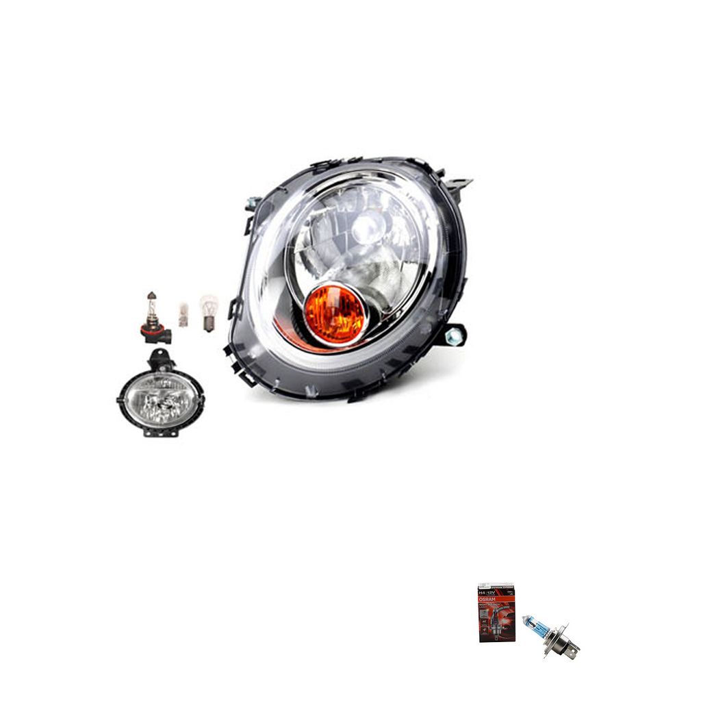 Johns, Scheinwerfer + Osram Night Breaker Laser passend für BMW Mini R55 56 57 58 63122751263 2751263 63172751295 51112751295 2751295