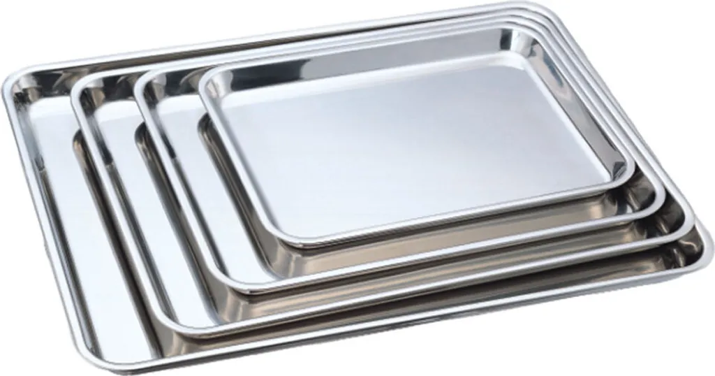 Vassoio per Vetrina Inox 480x340x25mm | Valorizza la tua Esposizione