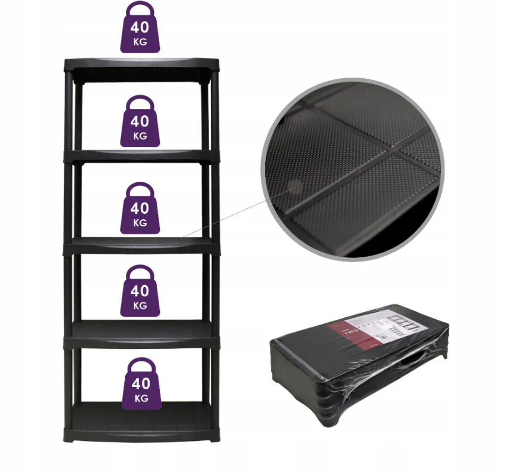 Étagère de rangement 5 tablettes modulables résistante à l'humidité - 2