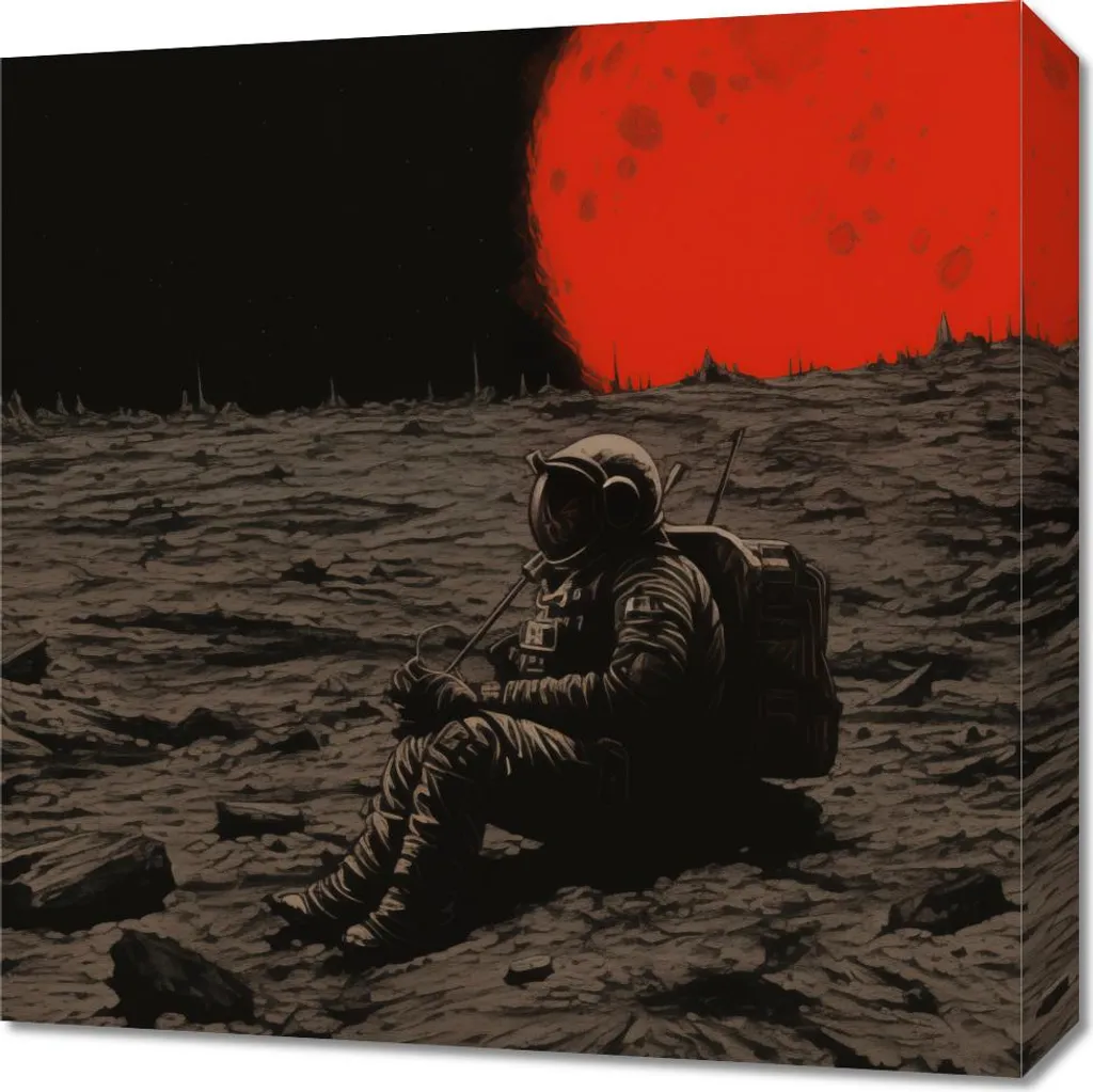 Quadro 50x50 cm Solitudine nello spazio