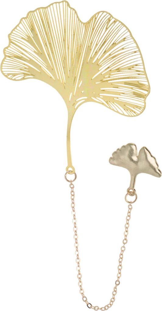 Lesezeichen, Ginkgo-Blatt Metall-Lesezeichen, Vintage-Stil Seitenhalter, Leseaccessoire für Frauen, Teenager, Buchliebhaber, Lehrer