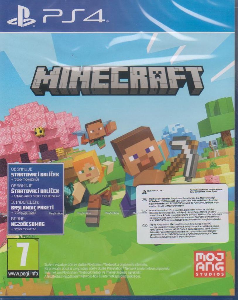 Minecraft Bedrock Edition + Starter Pack (Neue Edition) + 700 Token (PS4)