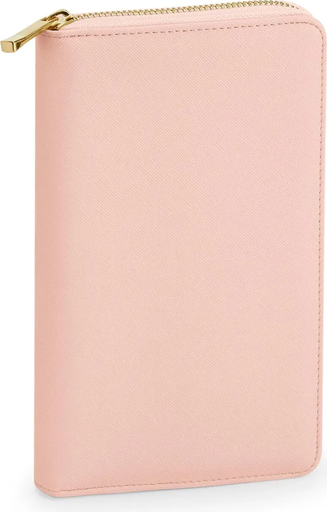 BagBase BG757 Portagioie da Viaggio Rosa Tenue - Organizer Lusso Saffiano