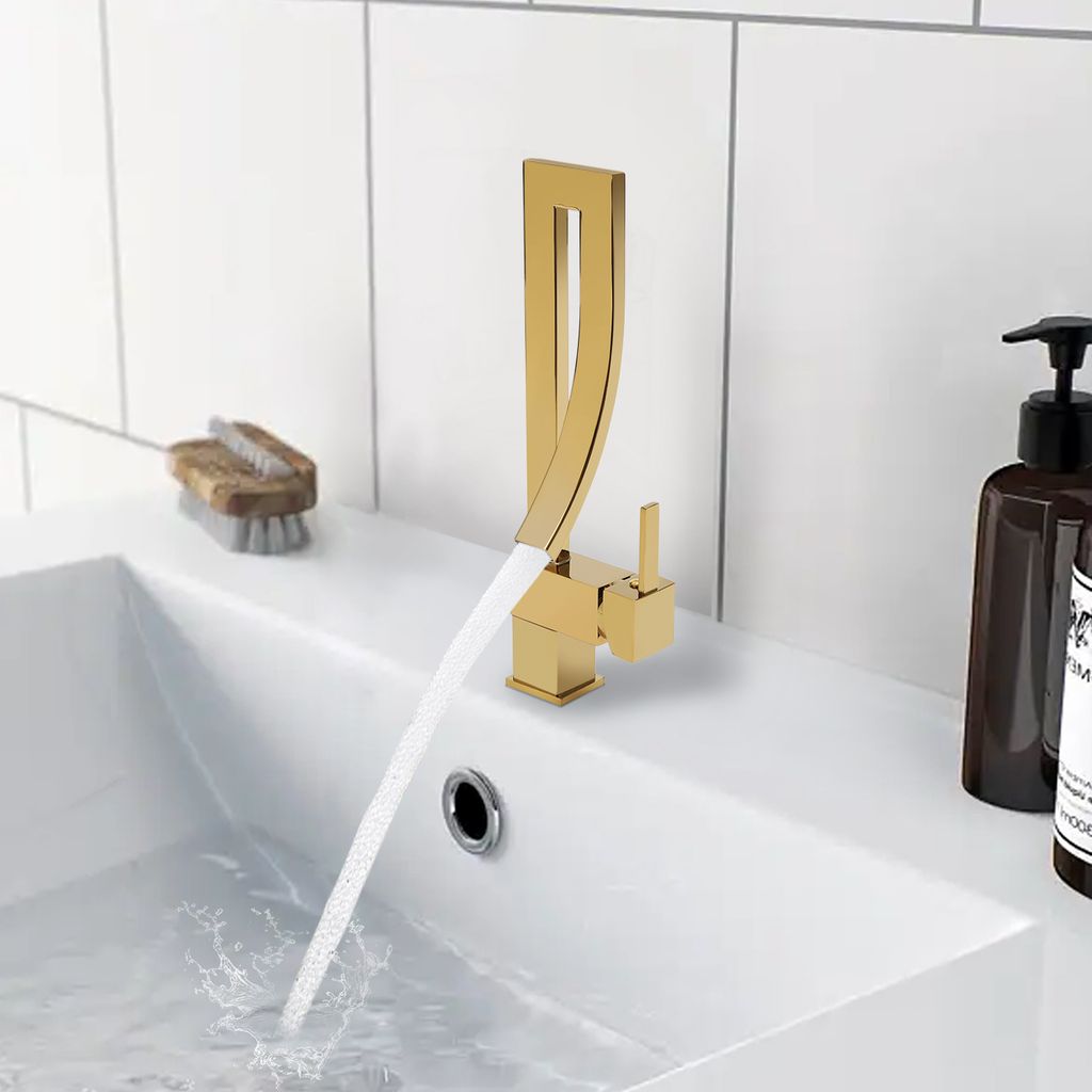 Bad Wasserhahn 360° schwenkbar Waschtischarmatur Einhebel Produktbild 