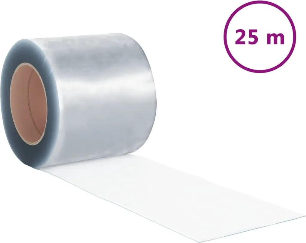 Rouleau PVC transparent 2x200 mm de 25m pour rideau à lanières souples de quai