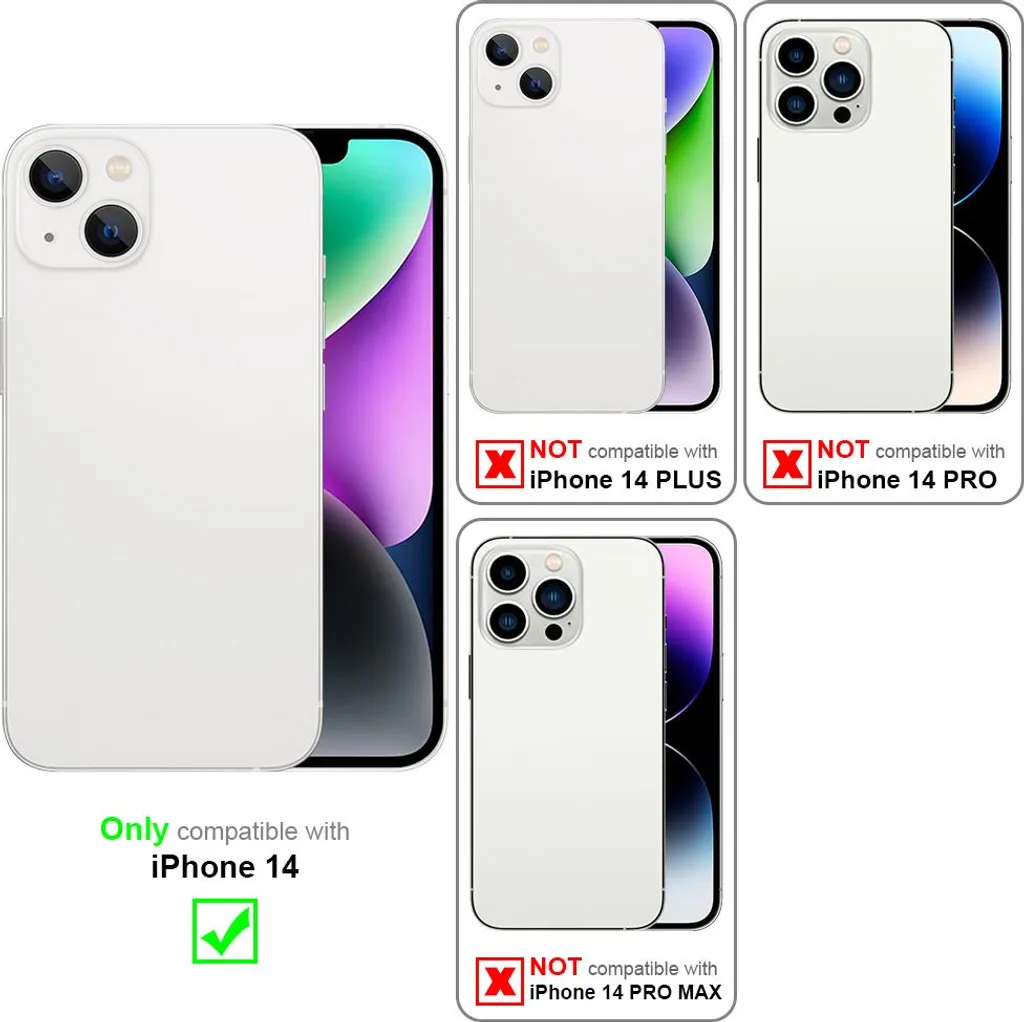 Cover MagSafe iPhone 14 Cadorabo Nera - Custodia Slim & Tough Hybrid