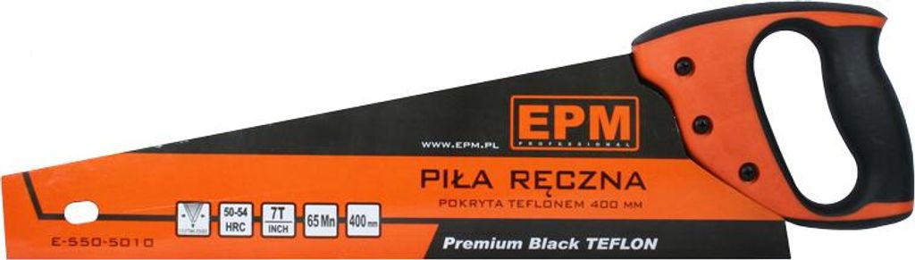 Teflon-Handsäge, 7 Zähne/Zoll, Premium, schwarz, Teflon, 450 mm - E-550-5012