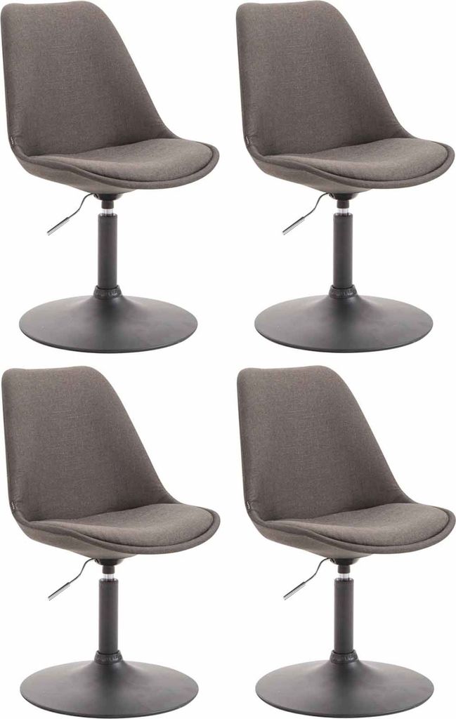 CLP 4er Set Esszimmerstühle Maverick Stoff drehbar und Produktbild 