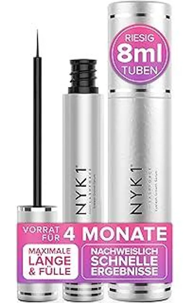 NYK1 LashForce Siero Ciglia 8ml XL | Ciglia Più Lunghe e Folte Senza Ormoni
