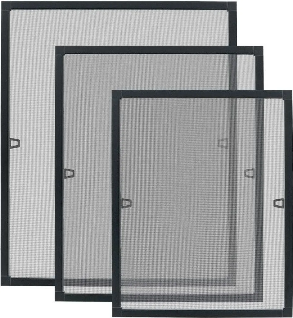 Moustiquaire de Fenêtre avec Cadre Fixe en Aluminium Gris Anthracite 120x140