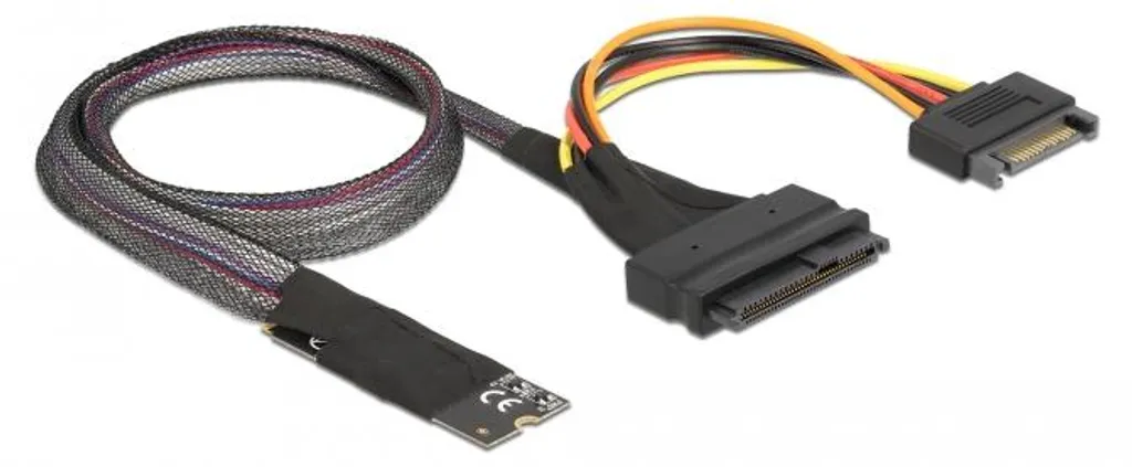 Connectez un SSD U.2 sur Port M.2 NVMe avec ce Câble d'Extension de 50cm