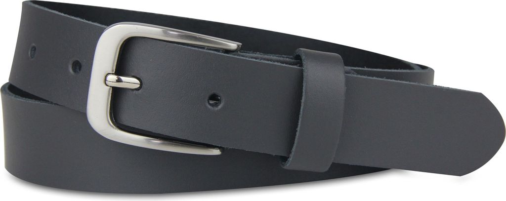 Ledergürtel GERMANY, 3 cm breit, Gürtel für Damen und Herren, Dunkelgrau, Größe: 115