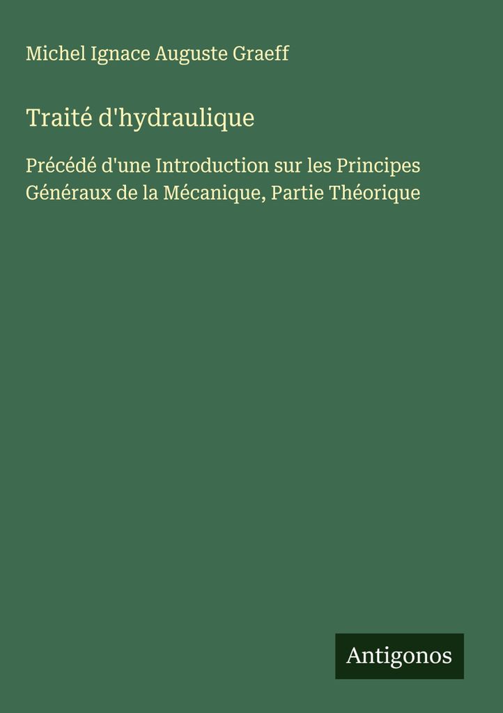 Traité d'hydraulique