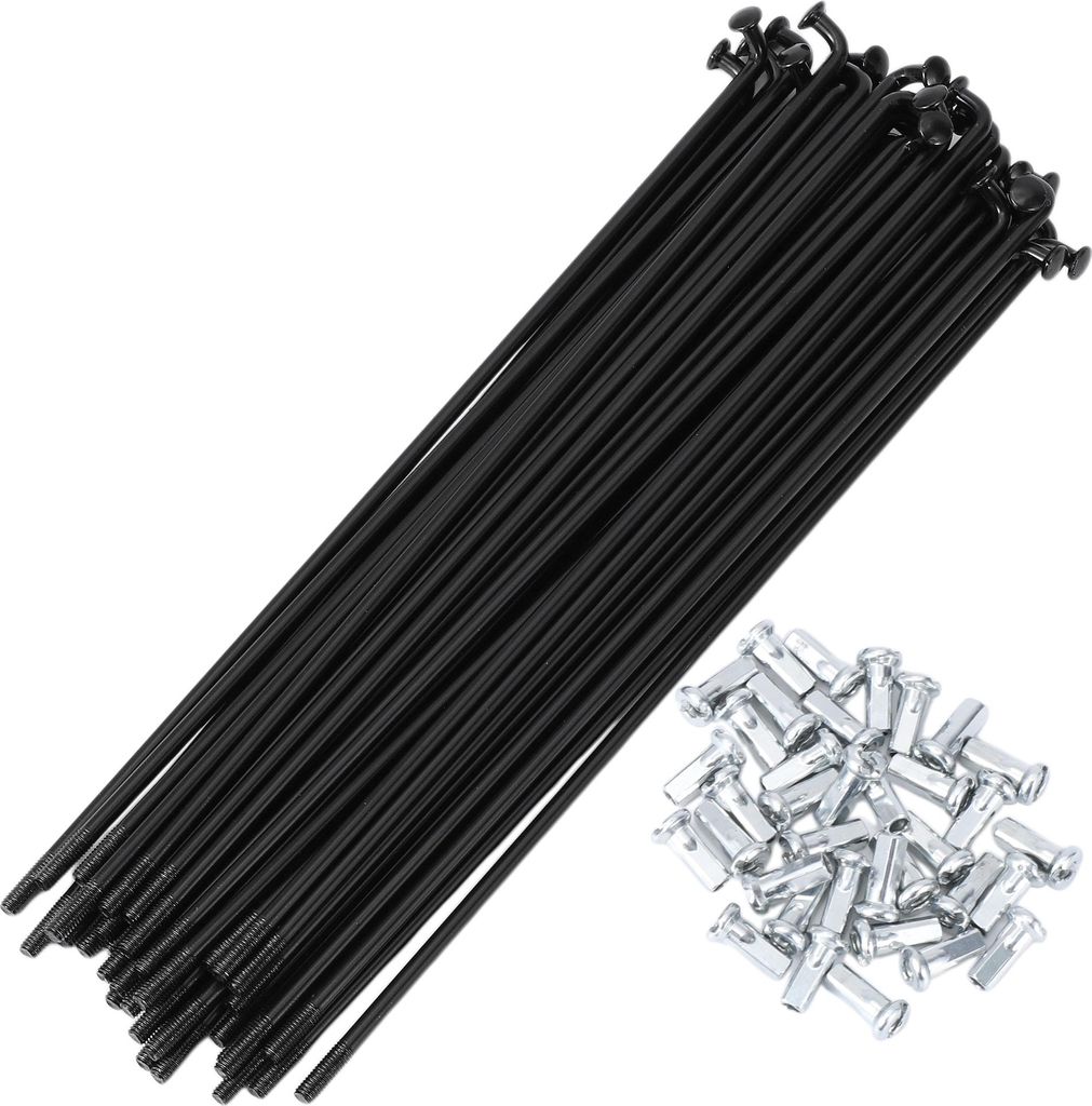 36 Set 12G Fahrradspeichen 154mm Fahrradspeichen 45 Stahl Schwarz