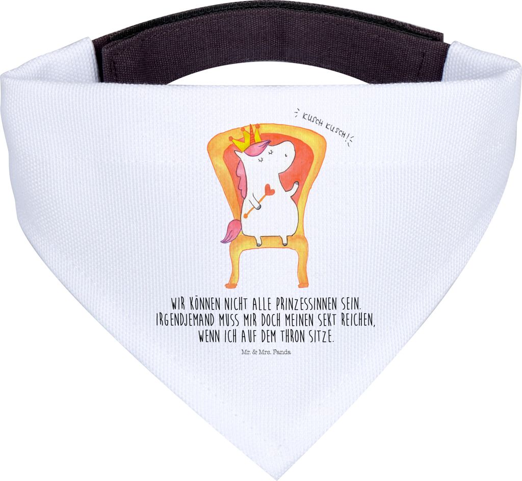 Mr. & Mrs. Panda Hund Halstuch Einhorn Prinzessin - Weiß - Geschenk, Hunde-Halstuch, Tuch, Hundebandana, Unicorn, Monat, für Hunde, Geburtstag, G...
