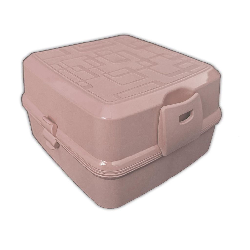 Brot- und Lunchbox mit 4 Fächern Vesperdose Rosa 1400ml Produktbild 