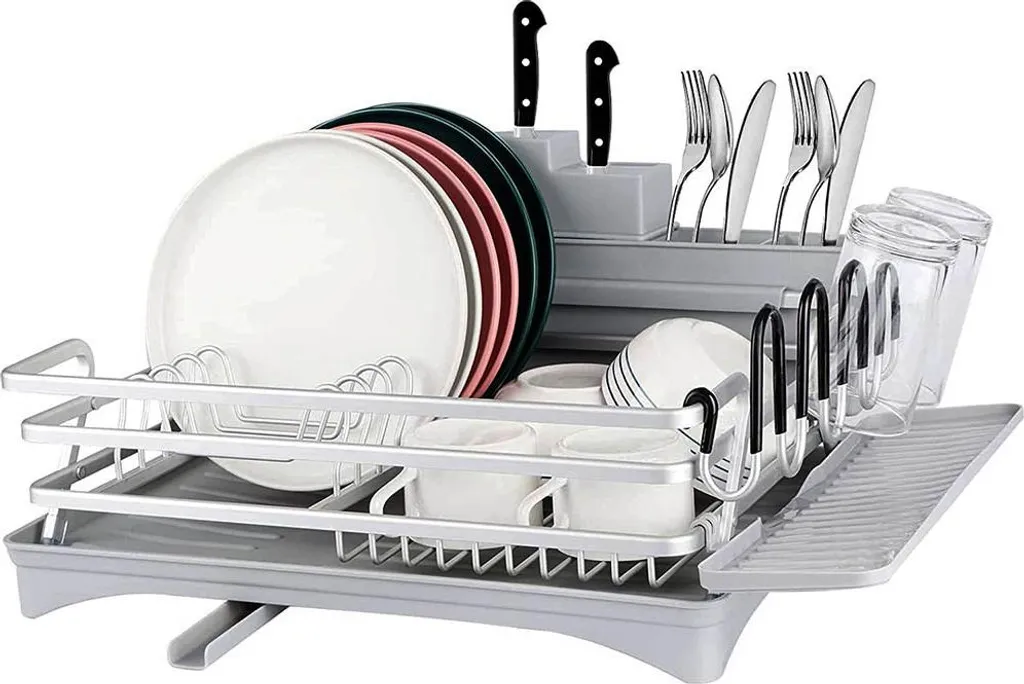 Scolapiatti Professionale Inox con Vassoio Raccogligocce 60cm
