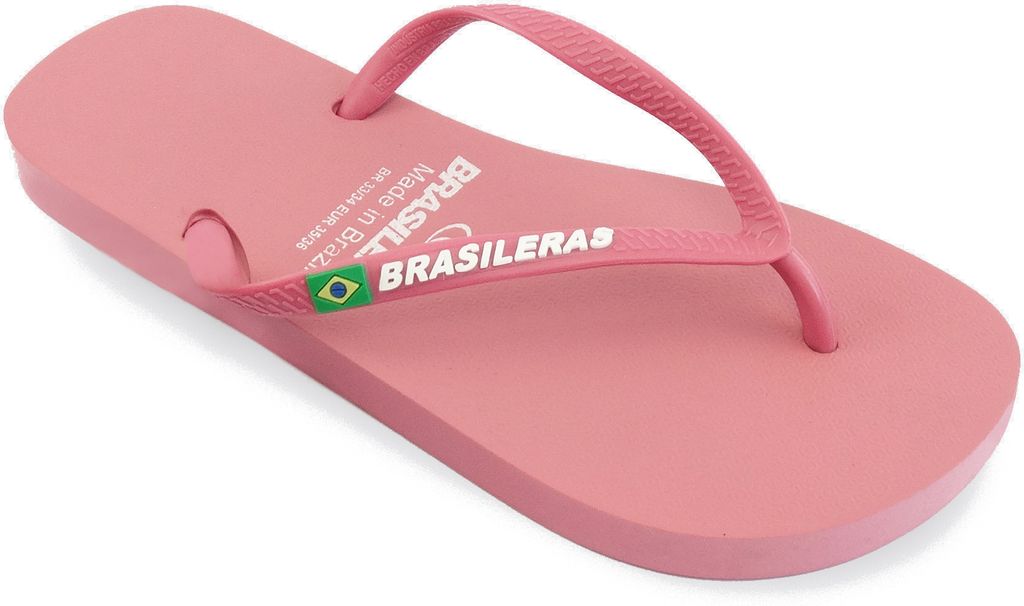 BRASILERAS Damen Zehensandalen mit rutschfester Sohle bequem schuhe strand/schwimmbad/stadt rosa 40/41 EU - UBCLAWSS19