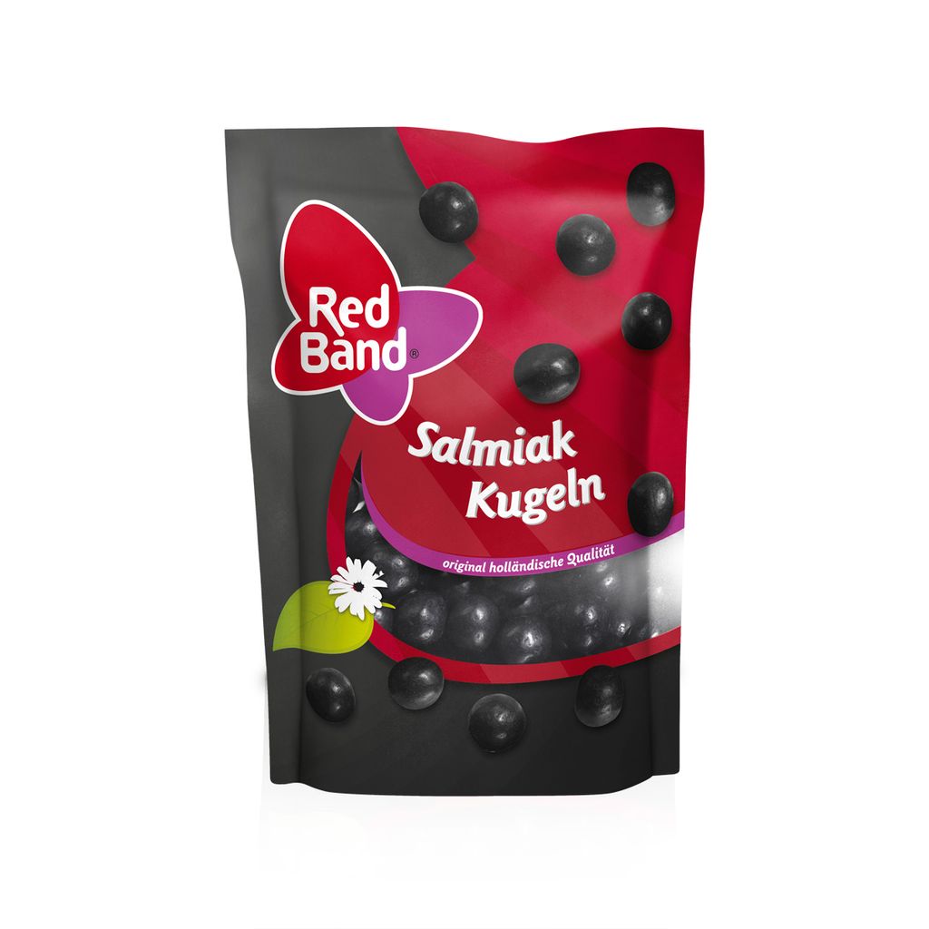 Red Band Salmiak Kugeln, Lakritz, Lakritzkugeln, im Beutel, Produktbild 