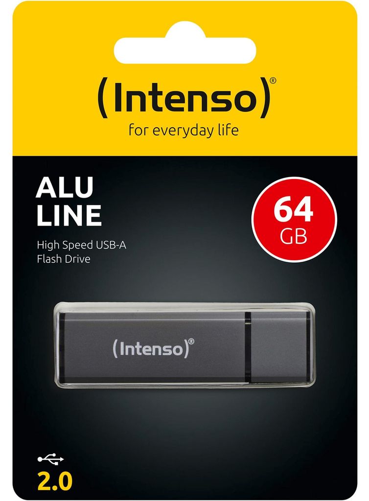 Intenso Clé USB 2.0 64 Go, Alu Line, anthracite Image du produit 