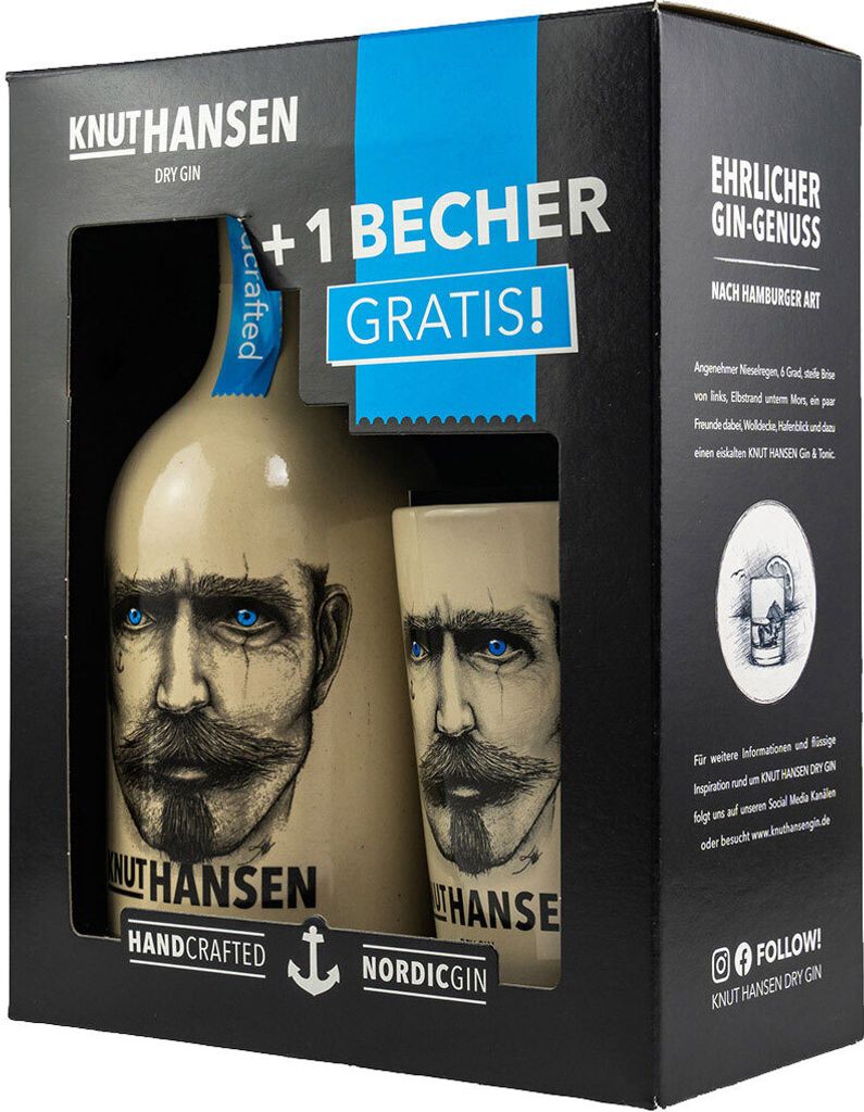 Knut Hansen Handcrafted Nordic Gin - Inkl. Keramikbecher - Produktbild 