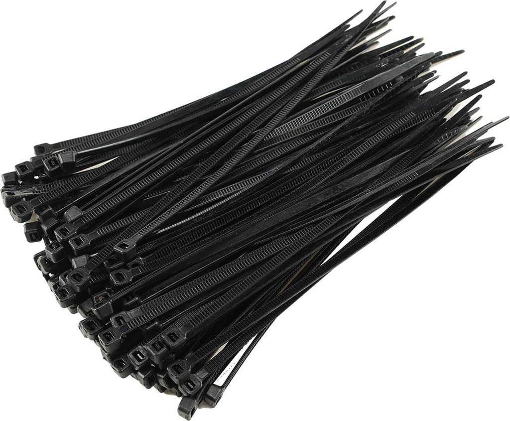 Kabelbinder 150mm x 3,5mm schwarz 100er Pack hohe Zugkraft Produktbild 