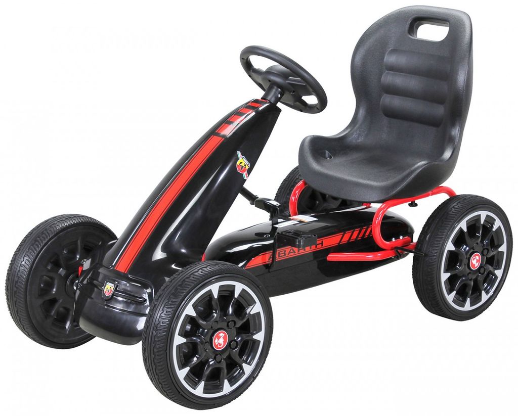 Kinder Pedal Go-Kart ABARTH Lizen Auto Pedal Go Cart 3-8 Jahre ROT GEBRAUCHT 