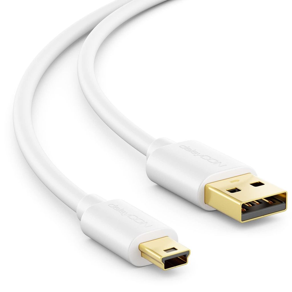 deleyCON 1,5m Mini USB 2.0 High Speed Kabel USB-A auf Produktbild 