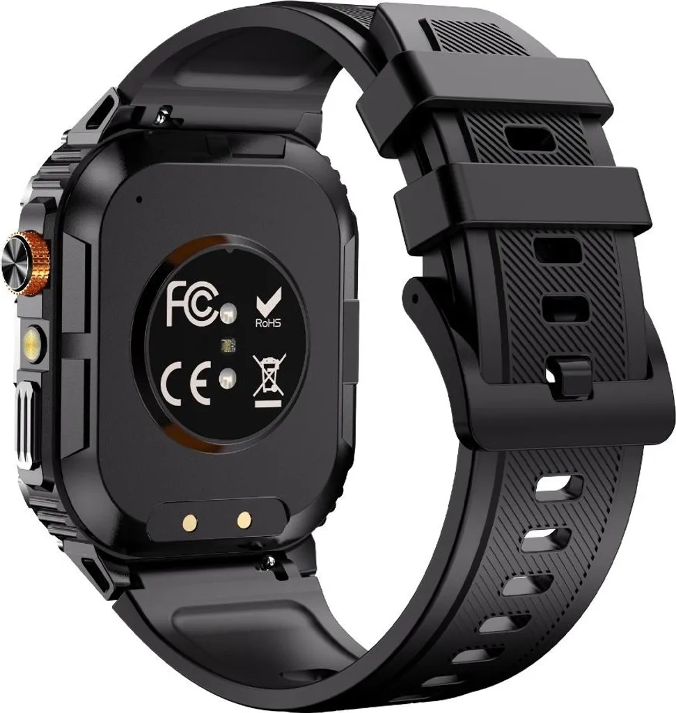 INF Smartwatch Multifunzione Monitoraggio Salute & Chiamate Bluetooth Nero