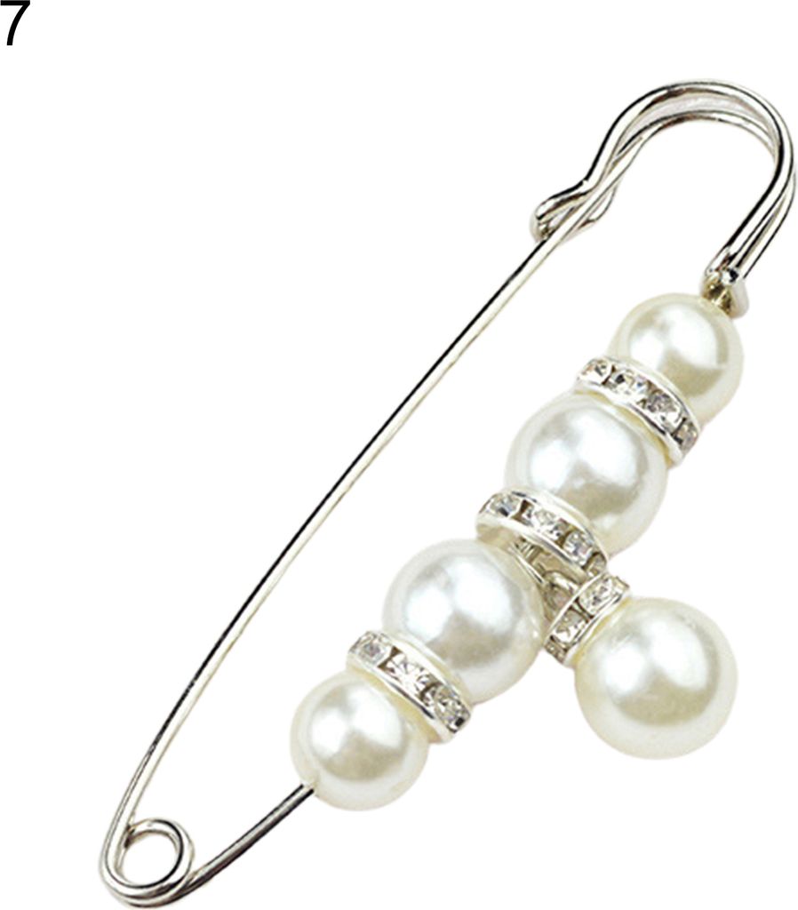 Sicherheitsbrosche, feine Verarbeitung, verhindert Belichtung, attraktive Kunstperle, Damen-Sicherheitsnadel für Schmuckhandwerk-7