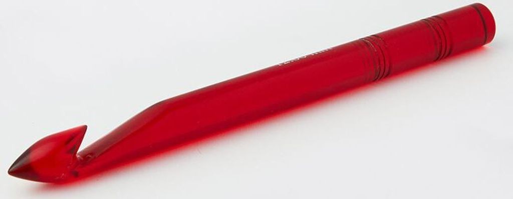 KnitPro TRENDZ Häkelnadel 12,0 mm, Rot, aus Kunststoff mit Rillen auf der Oberfläche