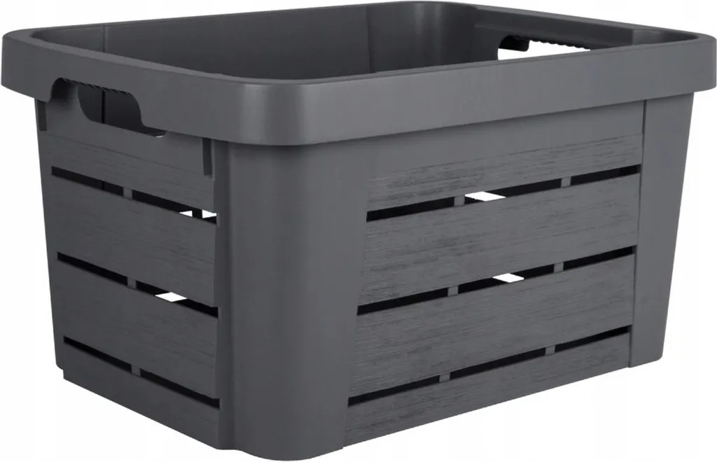 Bac de rangement sous lit anthracite 25L 55x39x16,5 cm gain de place