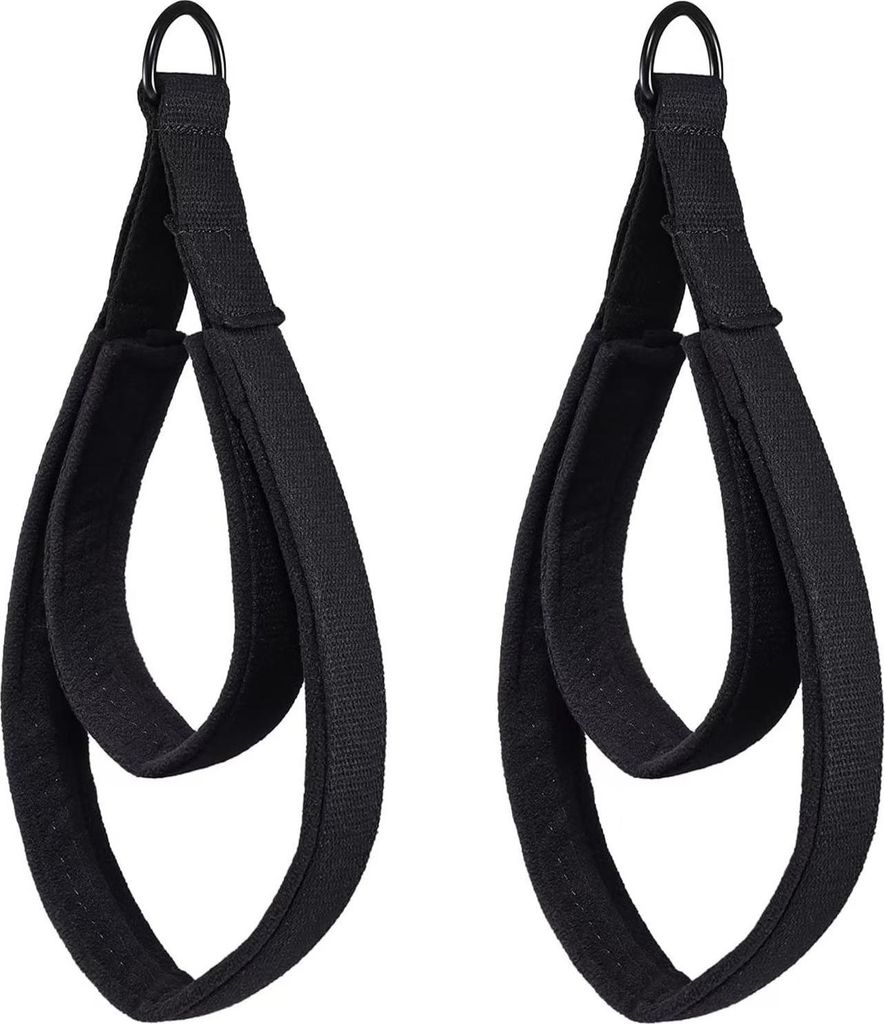 INF Doppelring Yoga Pilates Knöchelriemen - 2er Set für effektives Training Schwarz