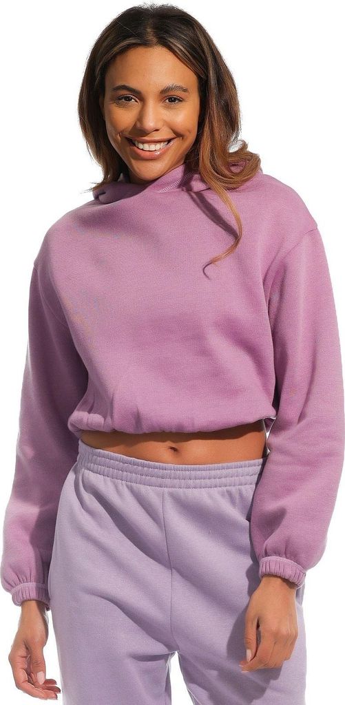 Light And Shade - Kapuzenpullover kurz geschnitten für Damen PB171 (M) (Violett)